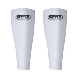 White; Pair of Performance Football Leg Sleeves for Muscle Support