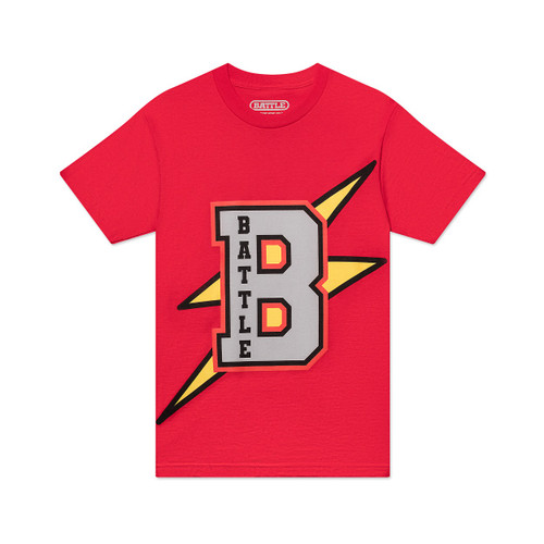 Red; Lightning Football T-Shirt