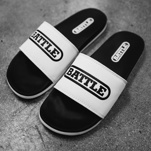 White/Black; Slides Shoes For Men