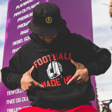 Football Made Me Premium Heavyweight Football Hoodie