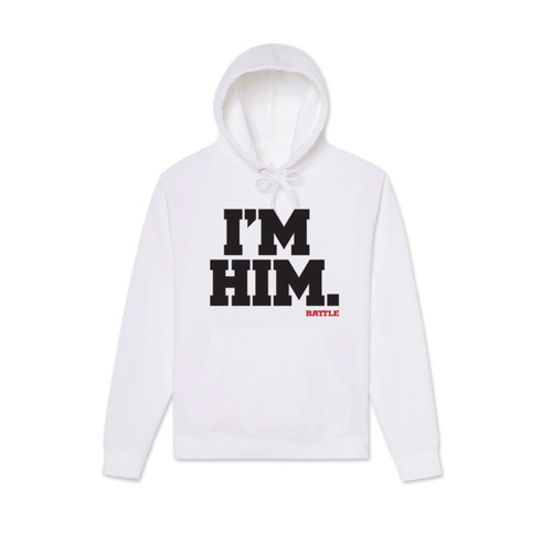 White; I'm Him Sportswear Hoodie For Adult and Youth
